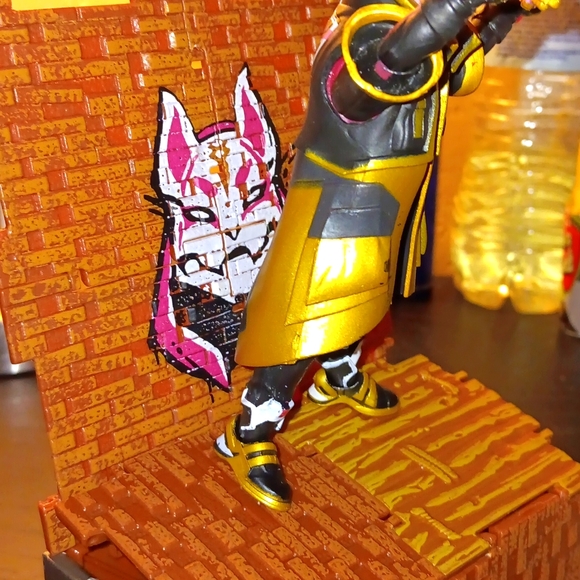 Fornite Action Figure- Drift with Gallery Brick Wall. - Picture 3 of 4